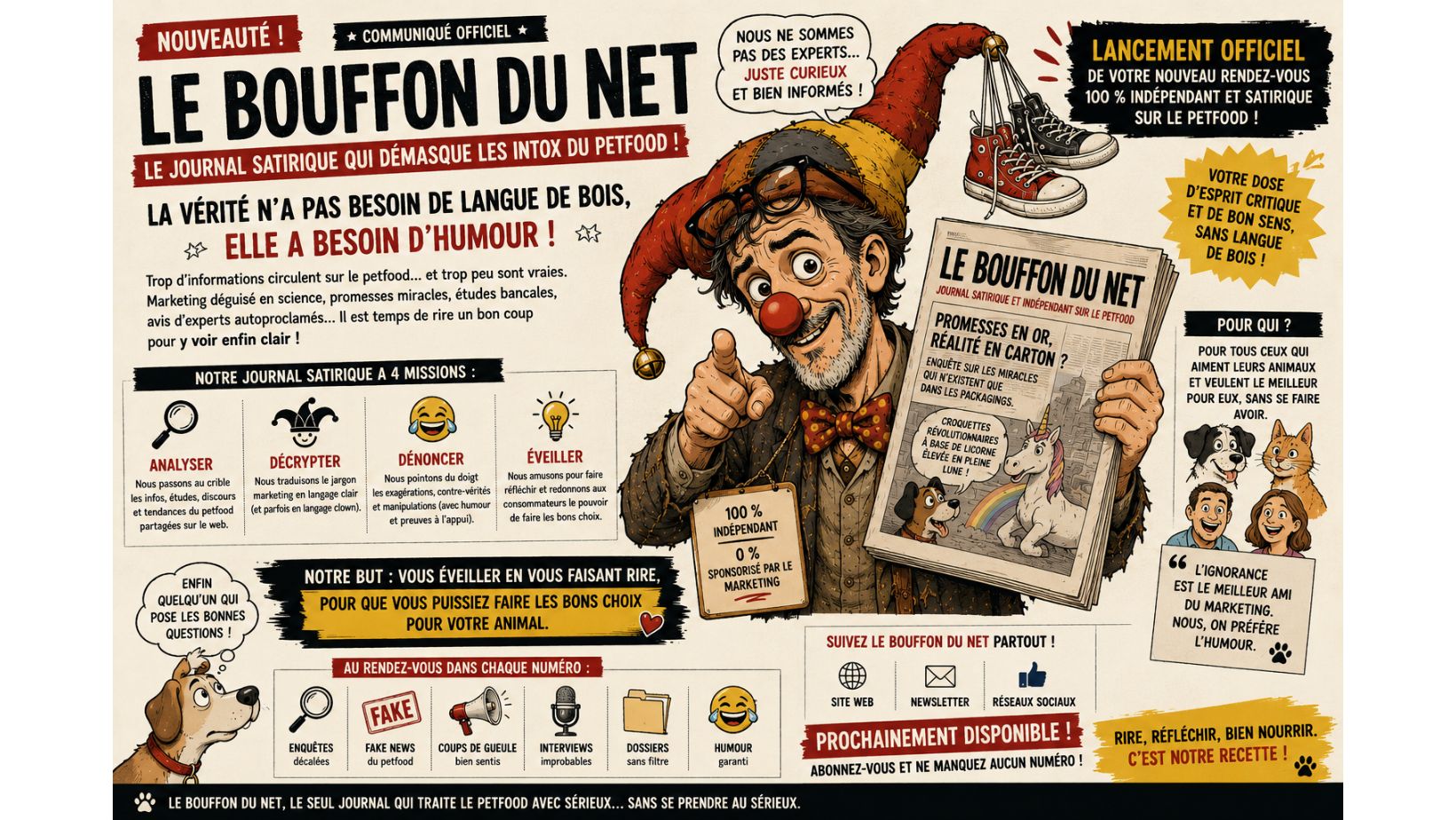 Création du journal le bouffon du net