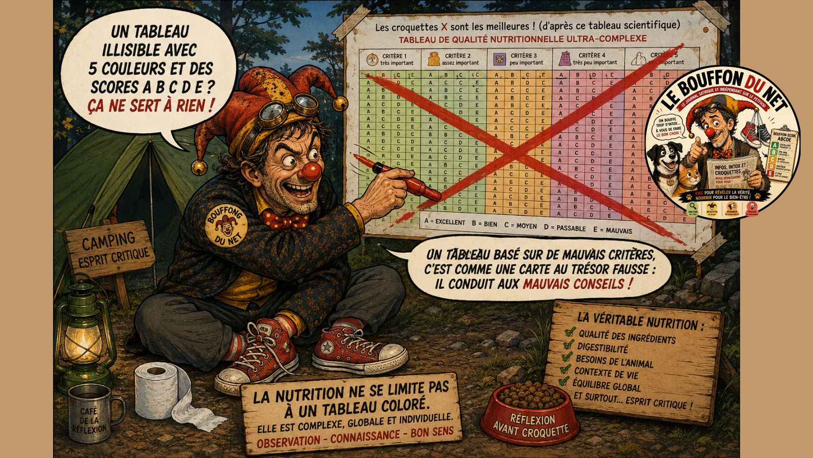 Tableaux de classement de croquetteset pâtées